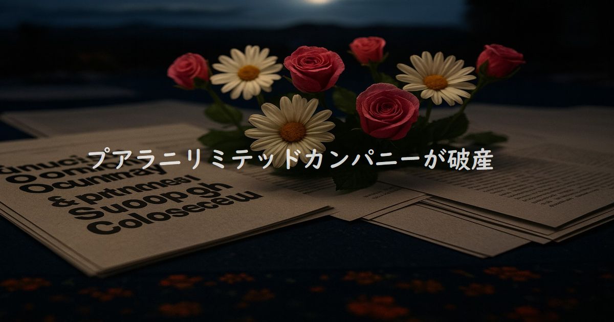 新聞の上に置かれた3本の花束のイメージ
