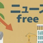 建設業の倒産ニュースを伝えるイメージ画像。建築現場、クレーン、工事ヘルメット、下降する矢印など経済悪化を示す構図